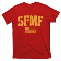 SFMF Vintage American Flag & Military Veteran Saying T-Shirt