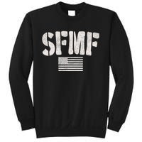 SFMF Vintage American Flag & Military Veteran Saying Sweatshirt