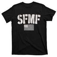 SFMF Vintage American Flag & Military Veteran Saying T-Shirt