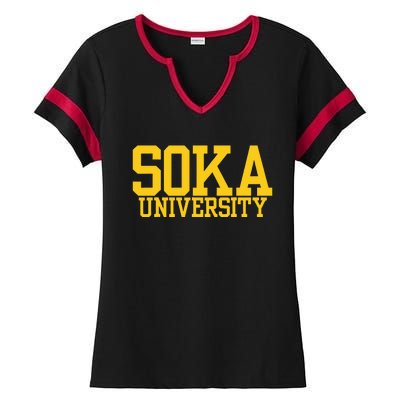 Soka Vintage Arch University Ladies Halftime Notch Neck Tee