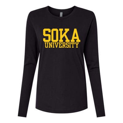 Soka Vintage Arch University Womens Cotton Relaxed Long Sleeve T-Shirt