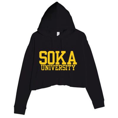 Soka Vintage Arch University Crop Fleece Hoodie