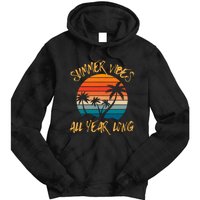 Summer Vibes All Year Long Retro Vintage Summer Lover Tie Dye Hoodie