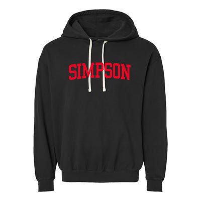 Simpson Vintage Arch University Garment-Dyed Fleece Hoodie