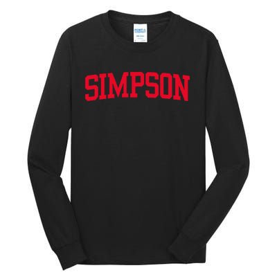 Simpson Vintage Arch University Tall Long Sleeve T-Shirt