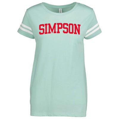 Simpson Vintage Arch University Enza Ladies Jersey Football T-Shirt