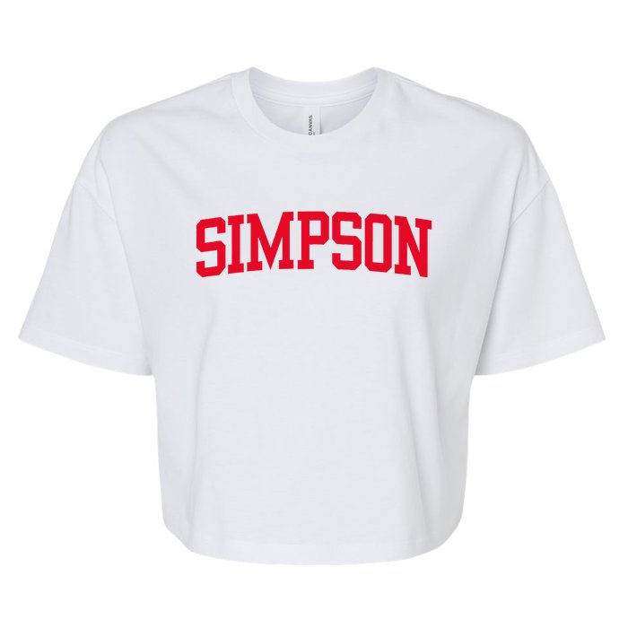 Simpson Vintage Arch University Bella+Canvas Jersey Crop Tee