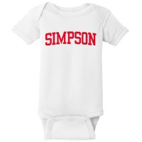 Simpson Vintage Arch University Baby Bodysuit