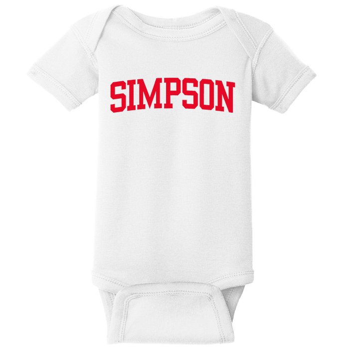 Simpson Vintage Arch University Baby Bodysuit