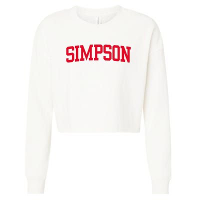 Simpson Vintage Arch University Cropped Pullover Crew