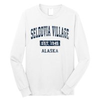 Seldovia Village Alaska Ak Vintage Sports Established Long Sleeve Shirt