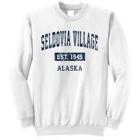 Seldovia Village Alaska Ak Vintage Sports Established Sweatshirt