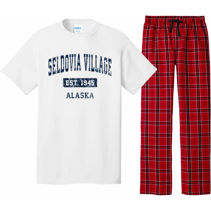 Seldovia Village Alaska Ak Vintage Sports Established Pajama Set