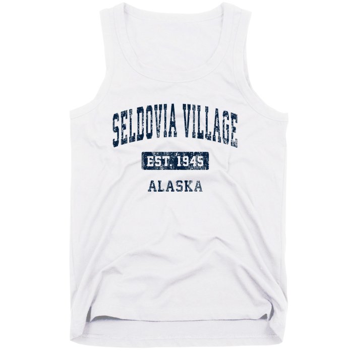 Seldovia Village Alaska Ak Vintage Sports Established Tank Top