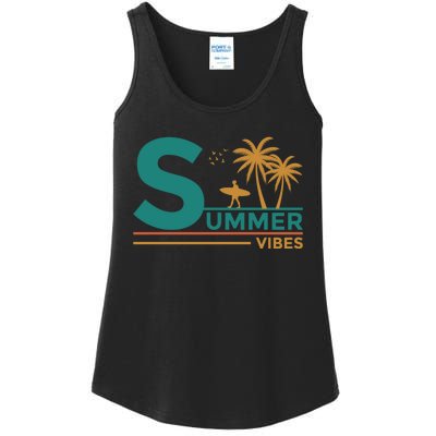 Summer Vibes Adventure Graphic Ladies Essential Tank