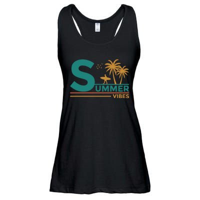 Summer Vibes Adventure Graphic Ladies Essential Flowy Tank