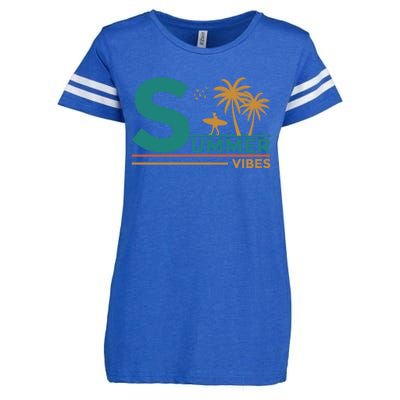 Summer Vibes Adventure Graphic Enza Ladies Jersey Football T-Shirt