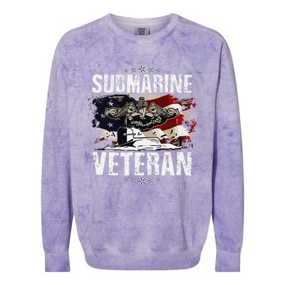 Submarine Veteran Artwork For A Submariner Colorblast Crewneck Sweatshirt