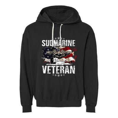 Submarine Veteran Artwork For A Submariner Garment-Dyed Fleece Hoodie