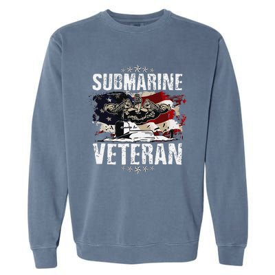 Submarine Veteran Artwork For A Submariner Garment-Dyed Sweatshirt