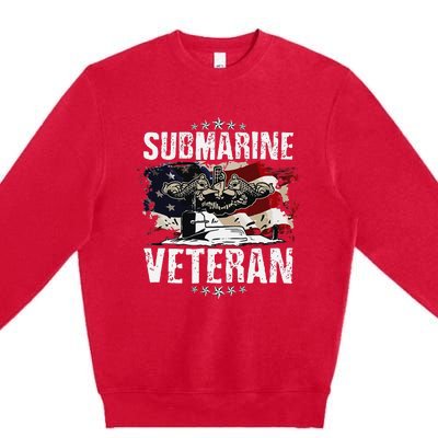 Submarine Veteran Artwork For A Submariner Premium Crewneck Sweatshirt