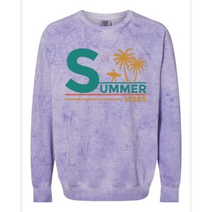 Summer Vibes Adventure Graphic Colorblast Crewneck Sweatshirt