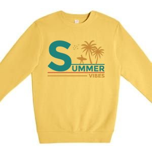 Summer Vibes Adventure Graphic Premium Crewneck Sweatshirt