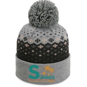 Summer Vibes Adventure Graphic The Baniff Cuffed Pom Beanie