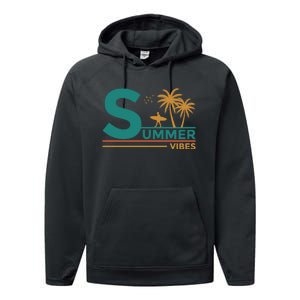 Summer Vibes Adventure Graphic Performance Fleece Hoodie