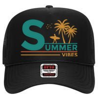 Summer Vibes Adventure Graphic High Crown Mesh Back Trucker Hat