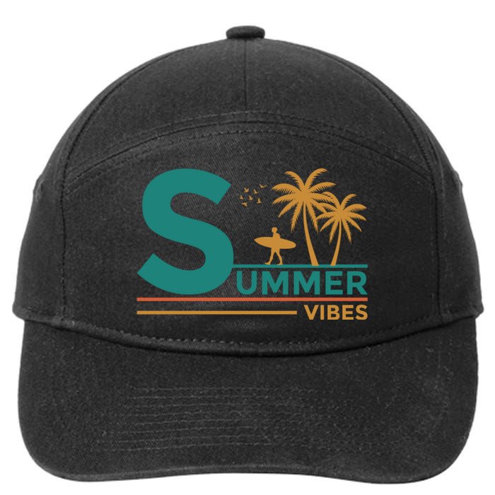 Summer Vibes Adventure Graphic 7-Panel Snapback Hat