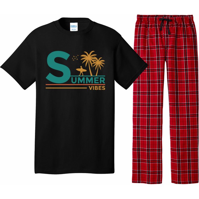 Summer Vibes Adventure Graphic Pajama Set