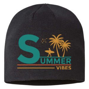 Summer Vibes Adventure Graphic Sustainable Beanie