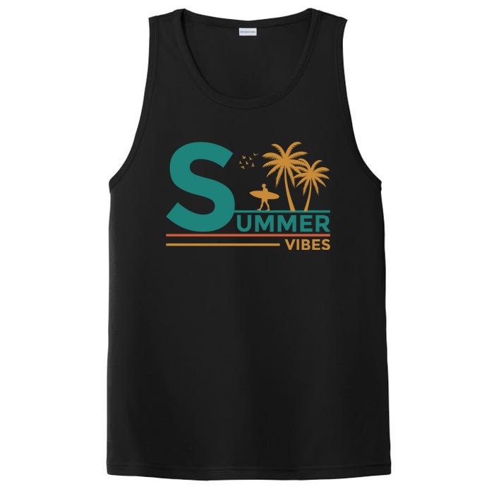 Summer Vibes Adventure Graphic PosiCharge Competitor Tank