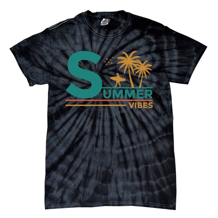 Summer Vibes Adventure Graphic Tie-Dye T-Shirt