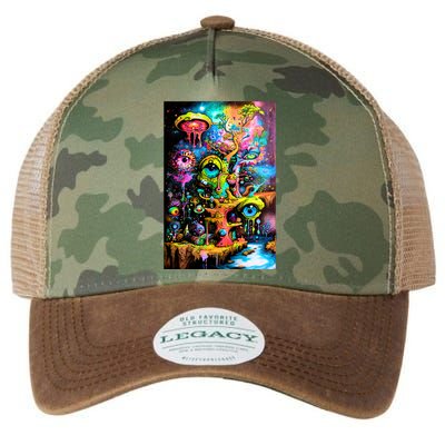Surreal Vision: A Psychedelic Dreamscape Legacy Tie Dye Trucker Hat