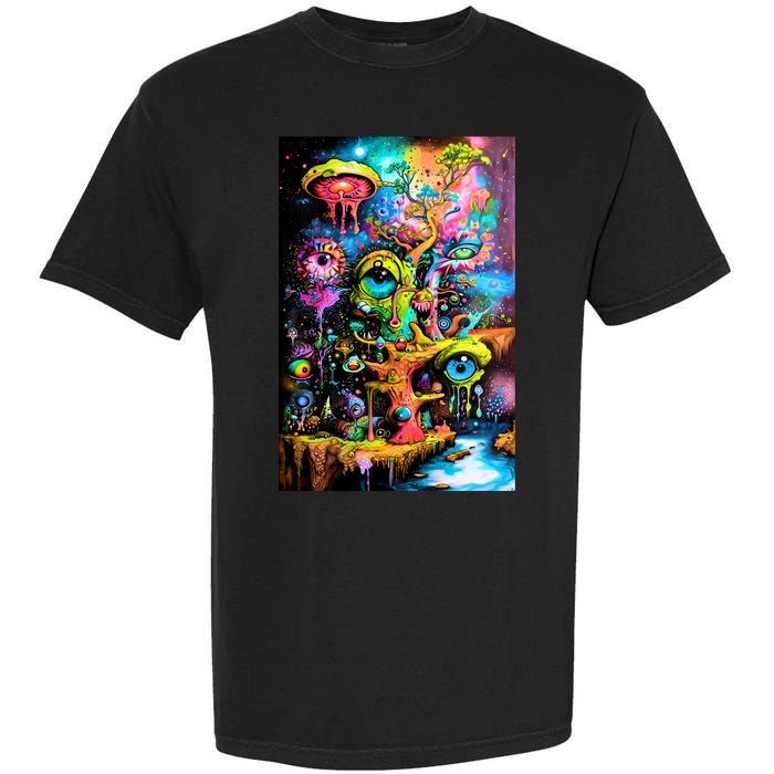 Surreal Vision: A Psychedelic Dreamscape Garment-Dyed Heavyweight T-Shirt