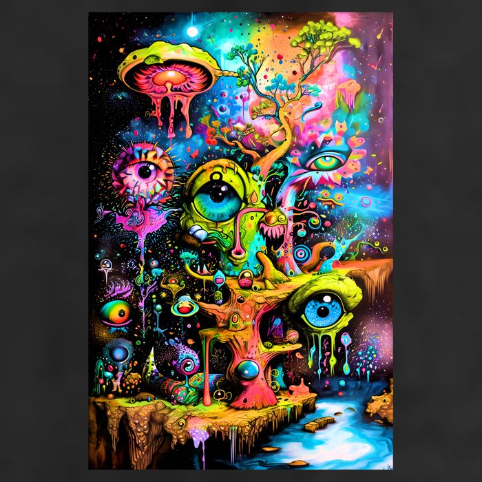 Surreal Vision: A Psychedelic Dreamscape Garment-Dyed Heavyweight T-Shirt
