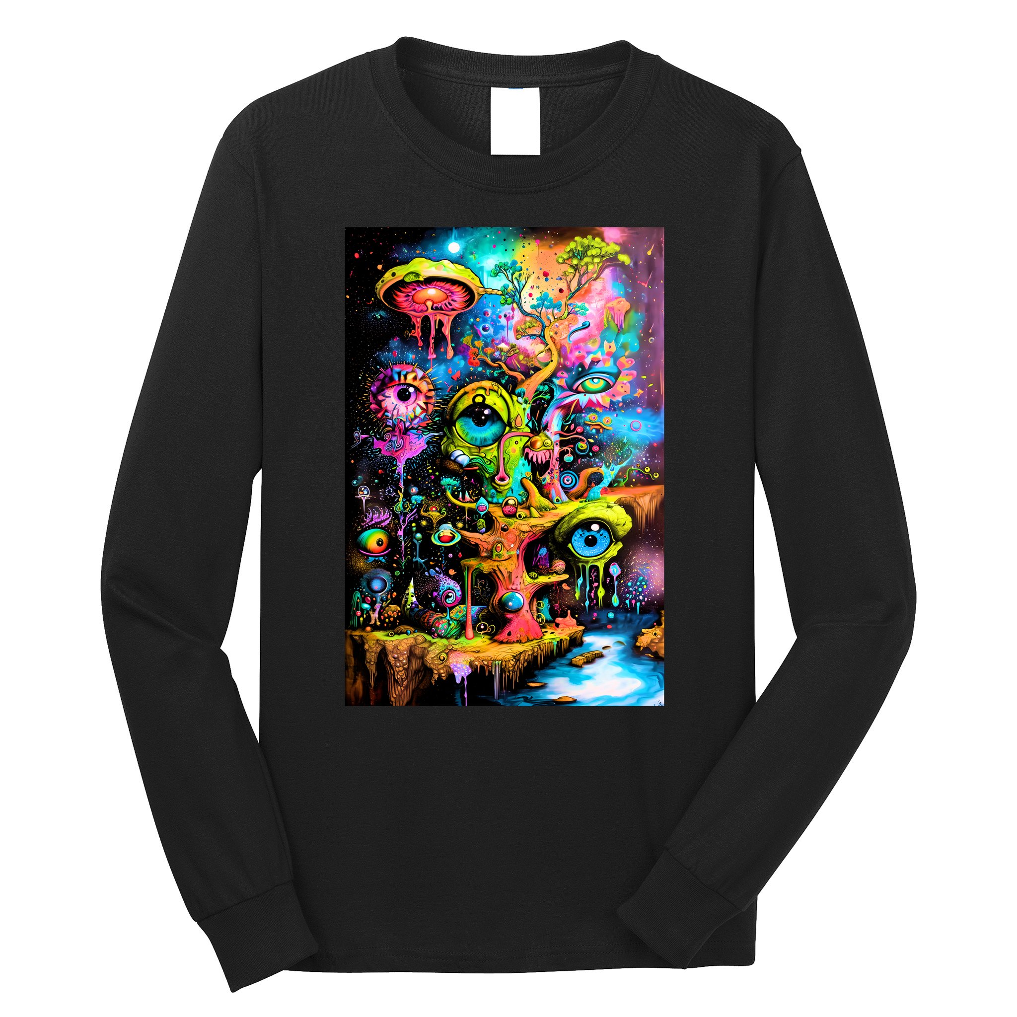 Surreal Vision: A Psychedelic Dreamscape Long Sleeve Shirt