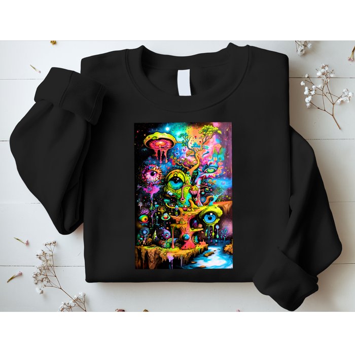 Surreal Vision: A Psychedelic Dreamscape Sweatshirt