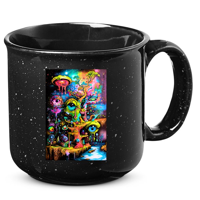 Surreal Vision: A Psychedelic Dreamscape 15oz Campfire Ceramic Mug