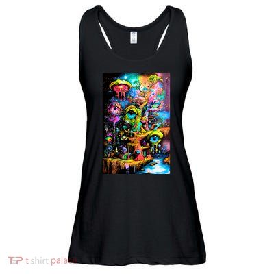 Surreal Vision: A Psychedelic Dreamscape Ladies Essential Flowy Tank