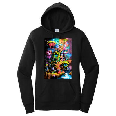 Surreal Vision: A Psychedelic Dreamscape Women's Pullover Hoodie