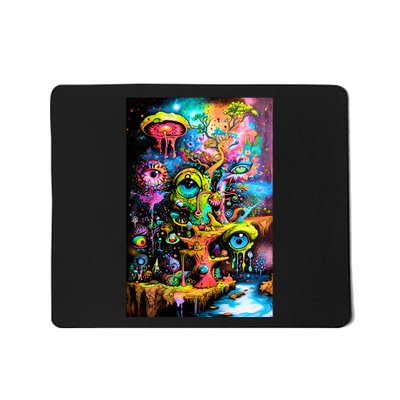 Surreal Vision: A Psychedelic Dreamscape Mousepad