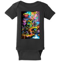 Surreal Vision: A Psychedelic Dreamscape Baby Bodysuit