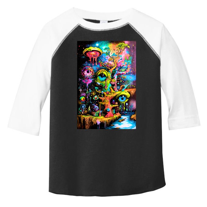Surreal Vision: A Psychedelic Dreamscape Toddler Fine Jersey T-Shirt