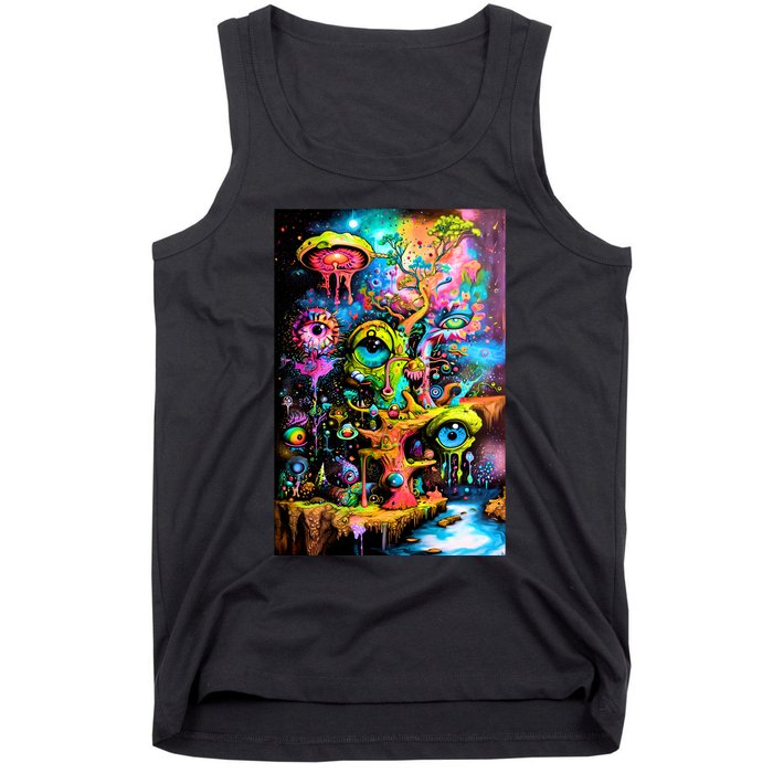 Surreal Vision: A Psychedelic Dreamscape Tank Top