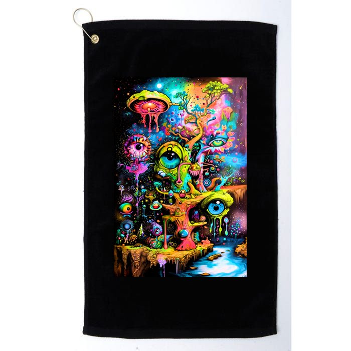 Surreal Vision: A Psychedelic Dreamscape Golf Towel