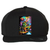 Surreal Vision: A Psychedelic Dreamscape Wool Snapback Cap