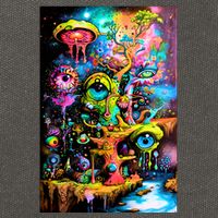 Surreal Vision: A Psychedelic Dreamscape Cotton Canvas Backpack